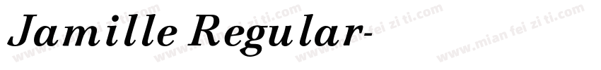 Jamille Regular字体转换